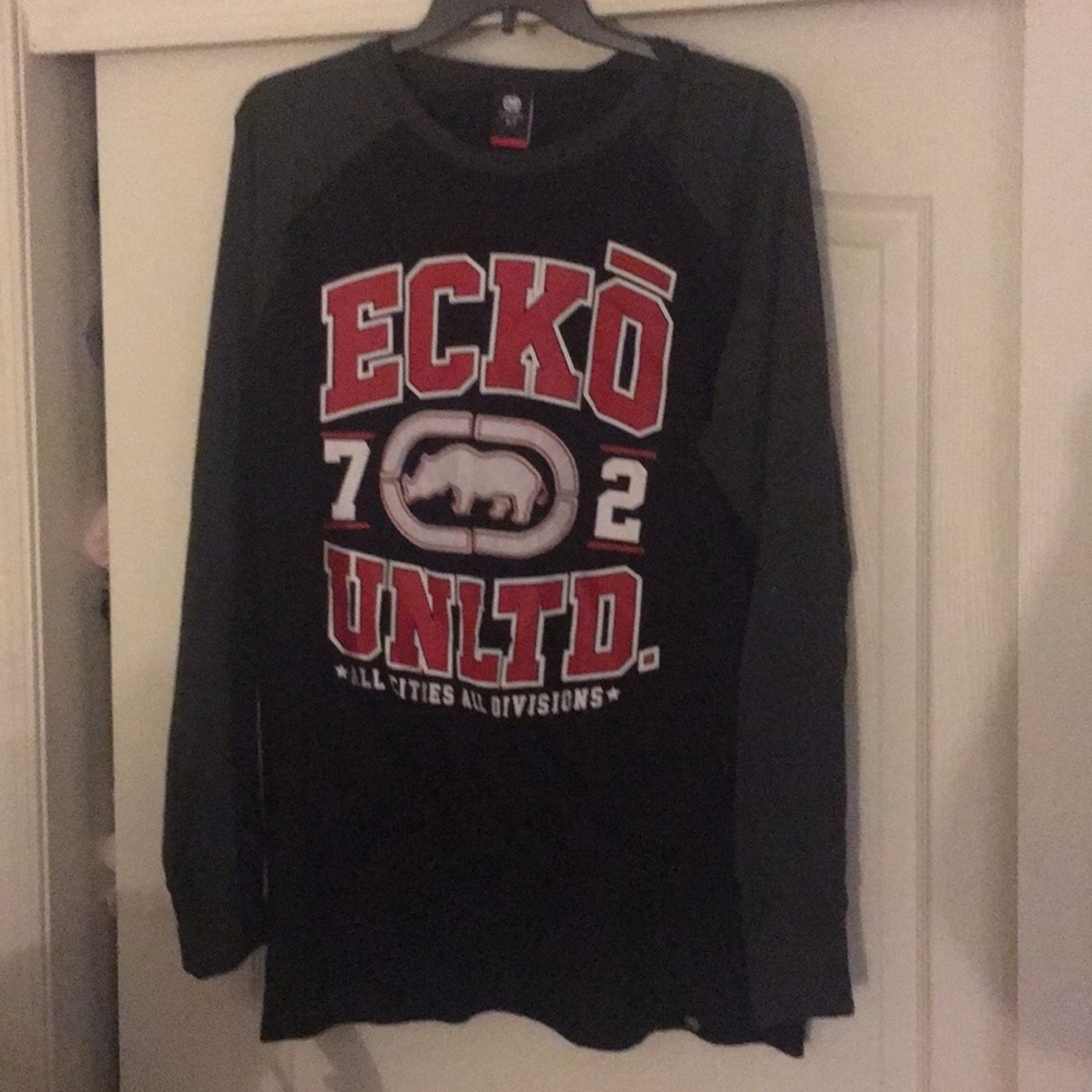 NWT Sz 3xb Black/Gray ECKO UNLTD Shirt